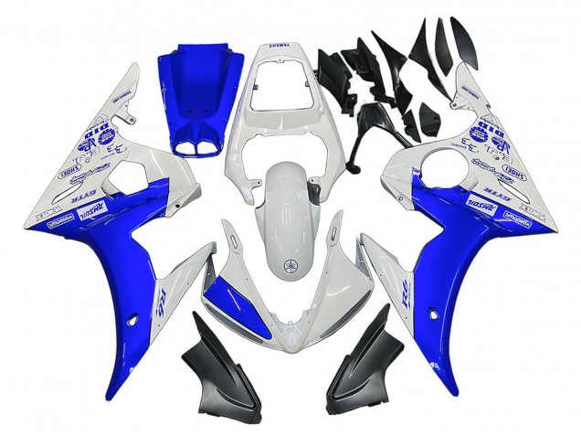 Mejores Carenados Moto Yamaha YZF 600 R6 2005 - Blanco Azul Yamalube