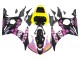 Mejores Carenados Moto Yamaha YZF 600 R6 2005 - Negro Rosa Amarillo Repsol 46