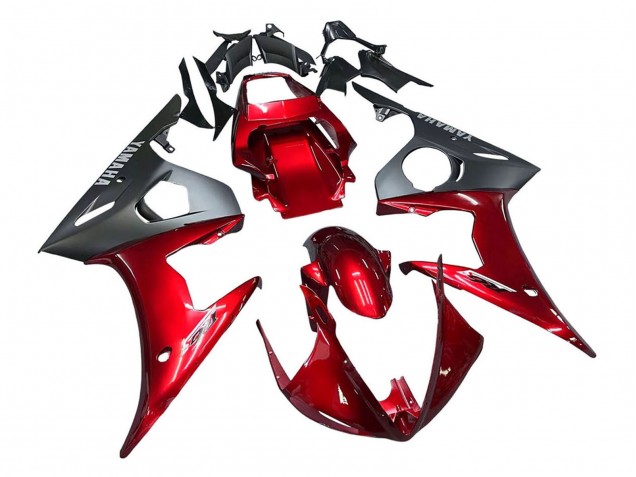 Mejores Kits Carenado Moto Yamaha YZF 600 R6 2005 - Rojo Negro Mate