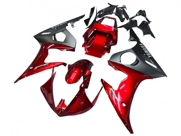 Mejores Kits Carenado Moto Yamaha YZF 600 R6 2005 - Rojo Negro Mate