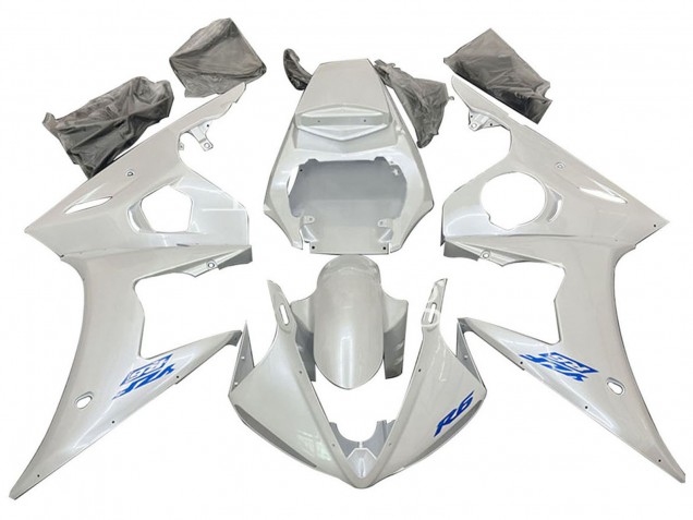 Mejores Carenados Moto Yamaha YZF 600 R6 2005 - Blanco Azul