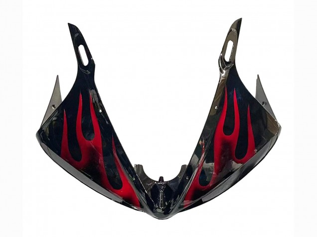 Mejores Carenados Moto Yamaha YZF 600 R6 2005 - Negro Rojo Llama
