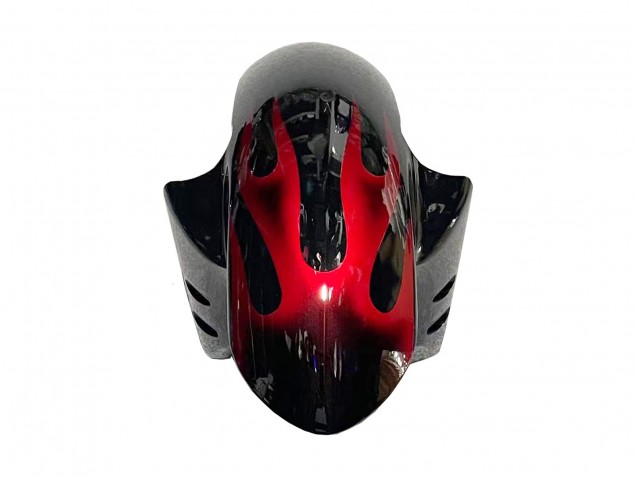 Mejores Carenados Moto Yamaha YZF 600 R6 2005 - Negro Rojo Llama