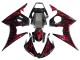 Mejores Carenados Moto Yamaha YZF 600 R6 2005 - Negro Rojo Llama