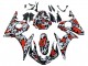 Mejores Carenados Moto Yamaha YZF 600 R6 2005 - Negro Rojo Gris Camouflage