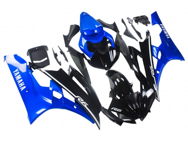 Mejores Carenados Moto Yamaha YZF 600 R6 2006-2007 - Azul Negro Brillante