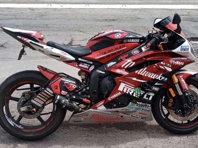 Mejores Carenados Moto Yamaha YZF 600 R6 2006-2007 - Blanco Rojo Negro Verde Monstruo Milwaukee