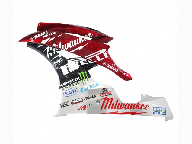 Mejores Carenados Moto Yamaha YZF 600 R6 2006-2007 - Blanco Rojo Negro Verde Monstruo Milwaukee
