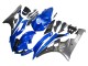 Mejores Carenados Moto Yamaha YZF 600 R6 2006-2007 - Azul Blanco Negro Brillante
