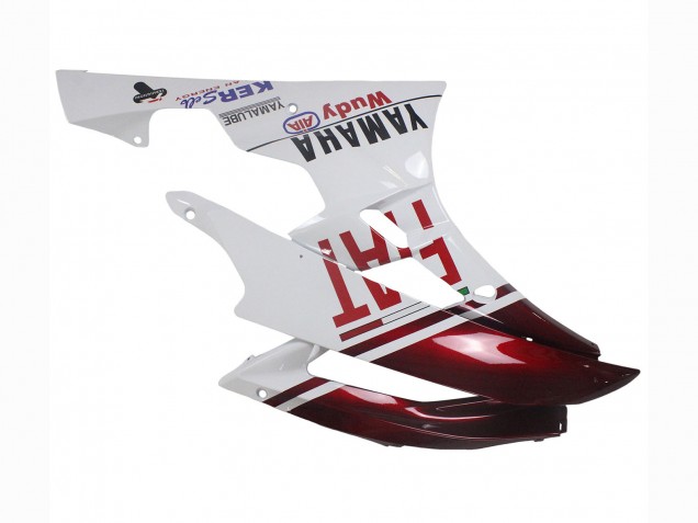 Mejores Carenados Moto Yamaha YZF 600 R6 2006-2007 - Blanco Rojo Granate Fiat Acer Yamalube