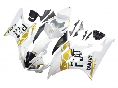 Mejores Carenados Moto Yamaha YZF 600 R6 2006-2007 - Blanco Oro Negro Fiat