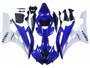 Mejores Carenados Moto Yamaha YZF 600 R6 2006-2007 - Blanco Azul Negro