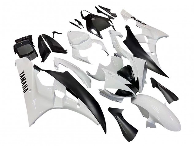 Mejores Carenados Moto Yamaha YZF 600 R6 2006-2007 - Blanco Negro Mate
