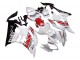 Mejores Carenados Moto Yamaha YZF 600 R6 2006-2007 - Blanco Rojo Negro Motul