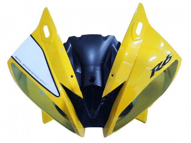 Mejores Carenados Moto Yamaha YZF 600 R6 2006-2007 - Amarillo Blanco Negro Brillante Motul
