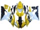 Mejores Carenados Moto Yamaha YZF 600 R6 2006-2007 - Amarillo Blanco Negro Brillante Motul