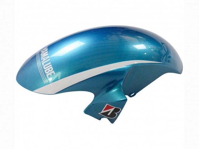 Mejores Carenados Moto Yamaha YZF 600 R6 2006-2007 - Blanco Azul Negro Semakin Didepan ENEOS