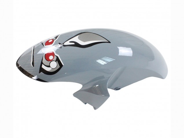Mejores Carenados Moto Yamaha YZF 600 R6 2008-2016 - Plata Negro Rojo Tiburón 4