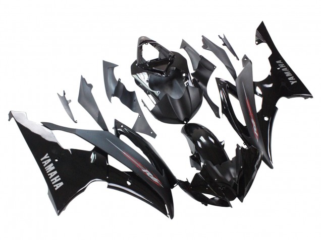 Mejores Carenados Moto Yamaha YZF 600 R6 2008-2016 - Negro Brillante Negro Mate