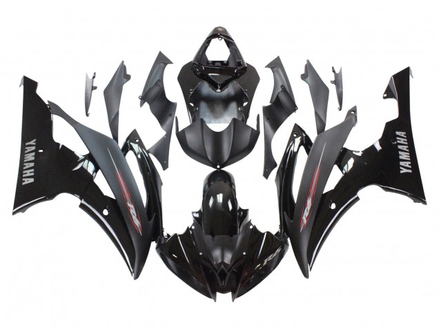 Mejores Carenados Moto Yamaha YZF 600 R6 2008-2016 - Negro Brillante Negro Mate