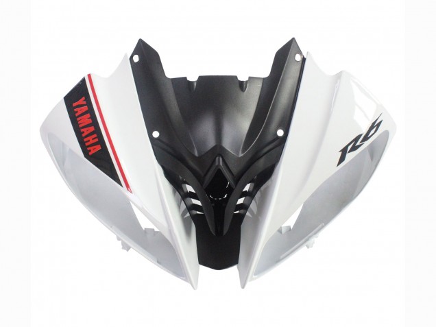 Mejores Carenados Moto Yamaha YZF 600 R6 2008-2016 - Blanco Negro Mate Rojo Calcomanías