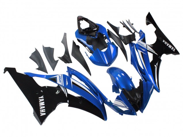 Mejores Carenados Moto Yamaha YZF 600 R6 2008-2016 - Blanco Azul Negro Brillante