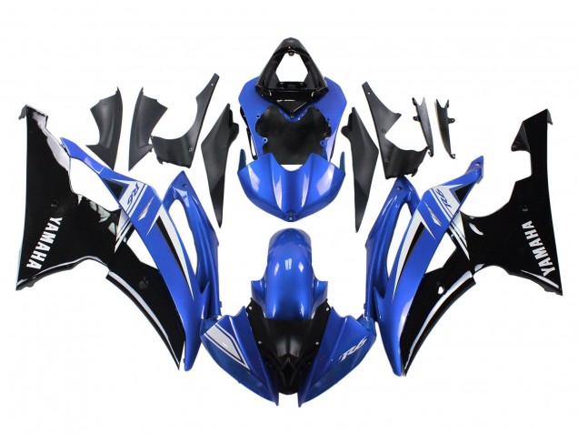 Mejores Carenados Moto Yamaha YZF 600 R6 2008-2016 - Blanco Azul Negro Brillante