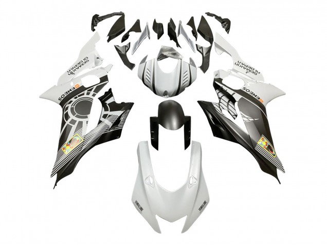 Mejores Carenados Moto Yamaha YZF 600 R6 2017-2023 - Blanco Gris Negro Mate ENEOS Semakin Didepan