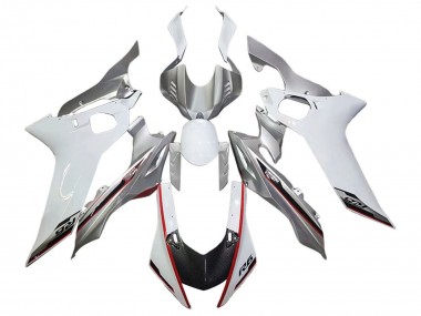 Mejores Carenados Moto Yamaha YZF 600 R6 2017-2023 - Plata Blanco Rojo Negro