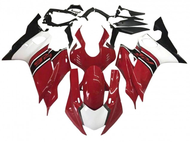 Mejores Carenado Moto Yamaha YZF 600 R6 2017-2023 - Blanco Rojo Negro