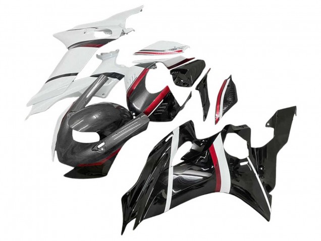 Mejores Carenados Moto Yamaha YZF 600 R6 2017-2023 - Blanco Rojo Negro Brillante FibraCarbono Estilo