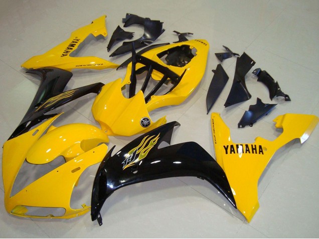 Mejores Carenados Moto Yamaha YZF R1 2004-2006 - Amarillo Negro Brillante