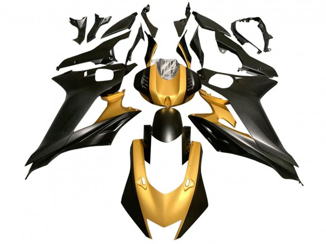 Mejores Carenados Moto Yamaha YZF 600 R6 2017-2023 - Oro Negro Mate