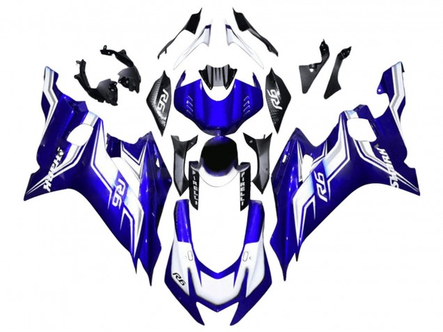 Mejores Carenado Moto Yamaha YZF 600 R6 2017-2023 - Blanco Azul