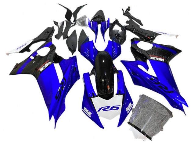 Mejores Carenados Moto Yamaha YZF 600 R6 2017-2023 - Azul Negro Blanco