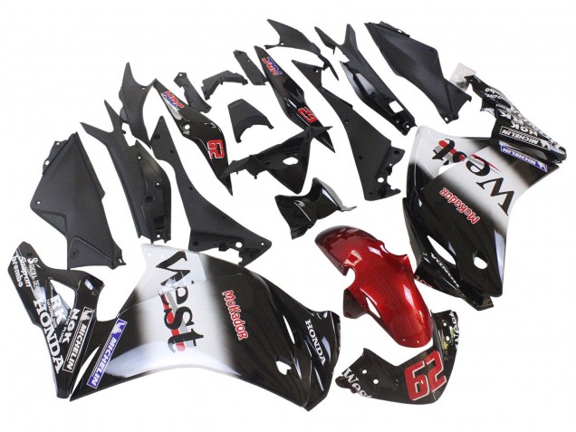 Mejores Carenados Moto Honda CBR250RR 2011-2015 - Negro Brillante Blanco West Rojo HRC 62
