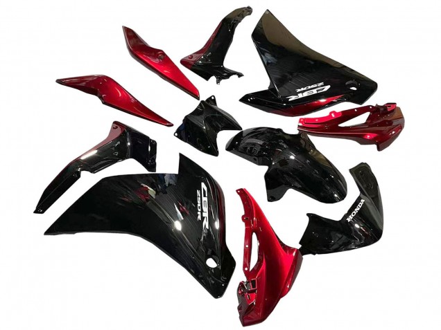 Mejores Carenados Moto Honda CBR250RR 2011-2015 - Negro Brillante Rojo
