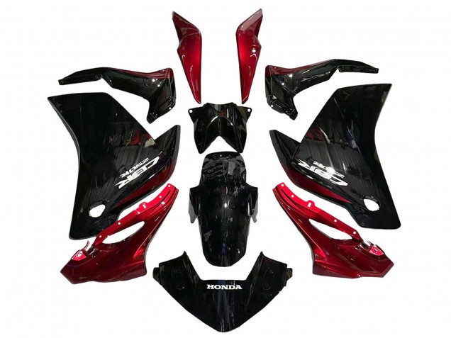 Mejores Carenados Moto Honda CBR250RR 2011-2015 - Negro Brillante Rojo