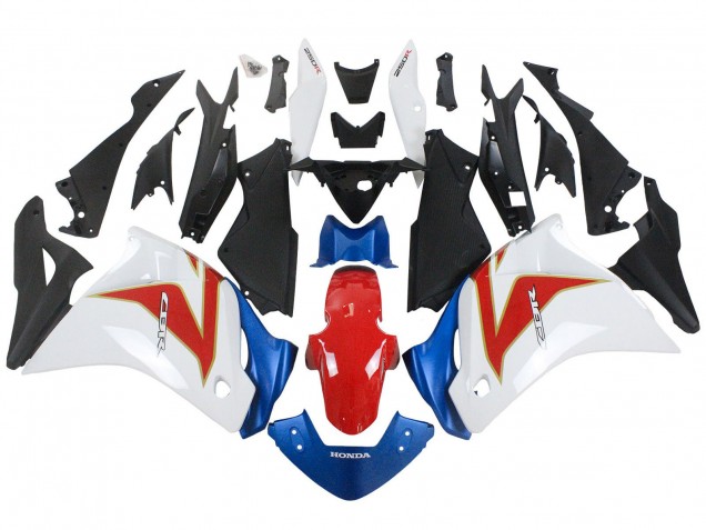 Mejores Carenados Moto Honda CBR250RR 2011-2015 - Blanco Rojo Azul Claro