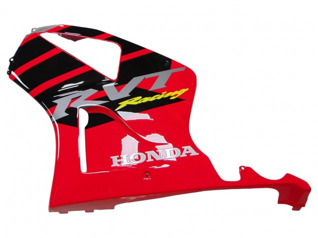 Mejores Carenados Moto Honda VTR1000 2000-2006 - Plata Rojo Negro Raya Carrera