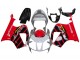 Mejores Carenados Moto Honda VTR1000 2000-2006 - Plata Rojo Negro Raya Carrera