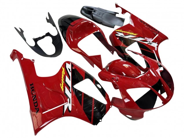 Mejores Carenados Moto Honda VTR1000 2000-2006 - Rojo Negro Raya Carrera