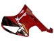 Mejores Carenados Moto Honda VTR1000 2000-2006 - Rojo Negro Raya Carrera