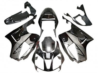 Mejores Carenados Moto Honda VTR1000 2000-2006 - Plata Negro Brillante