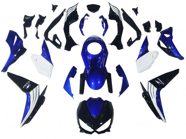 Mejores Carenados Moto Kawasaki Z1000 2014-2019 - Blanco Azul Negro
