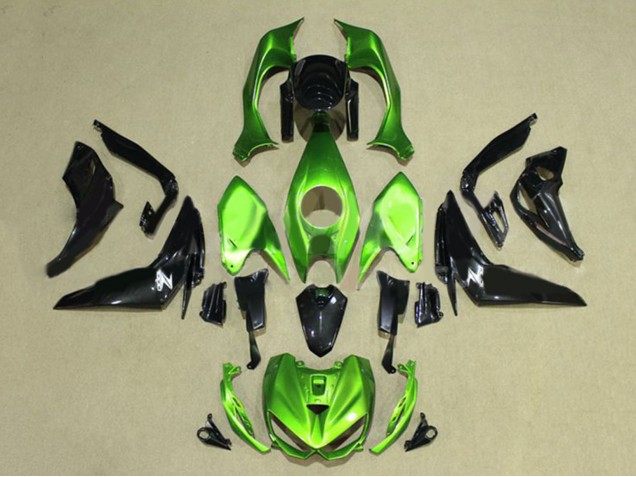 Mejores Carenados Moto Kawasaki Z1000 2014-2019 - Verde Negro Brillante
