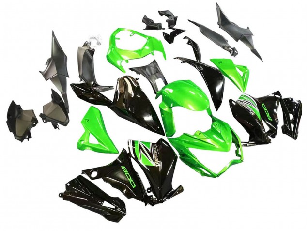 Mejores Carenados Moto Kawasaki Z800 2013-2018 - Verde Negro Brillante