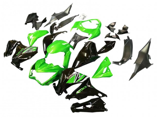 Mejores Carenados Moto Kawasaki Z800 2013-2018 - Verde Negro Brillante