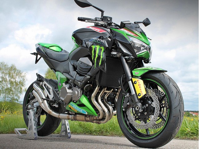 Mejores Carenados Moto Kawasaki Z800 2013-2018 - Verde Negro Brillante Rojo Amarillo
