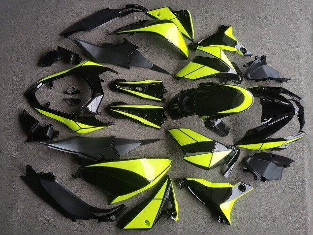 Mejores Carenados Moto Kawasaki Z800 2013-2018 - Negro Brillante Neon Amarillo